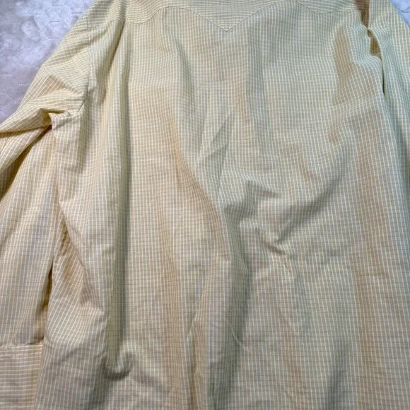 VTG 50s 60s Tem Tex Extra Long Tails Men's Western Pearl Snap Shirt Sz 18 35